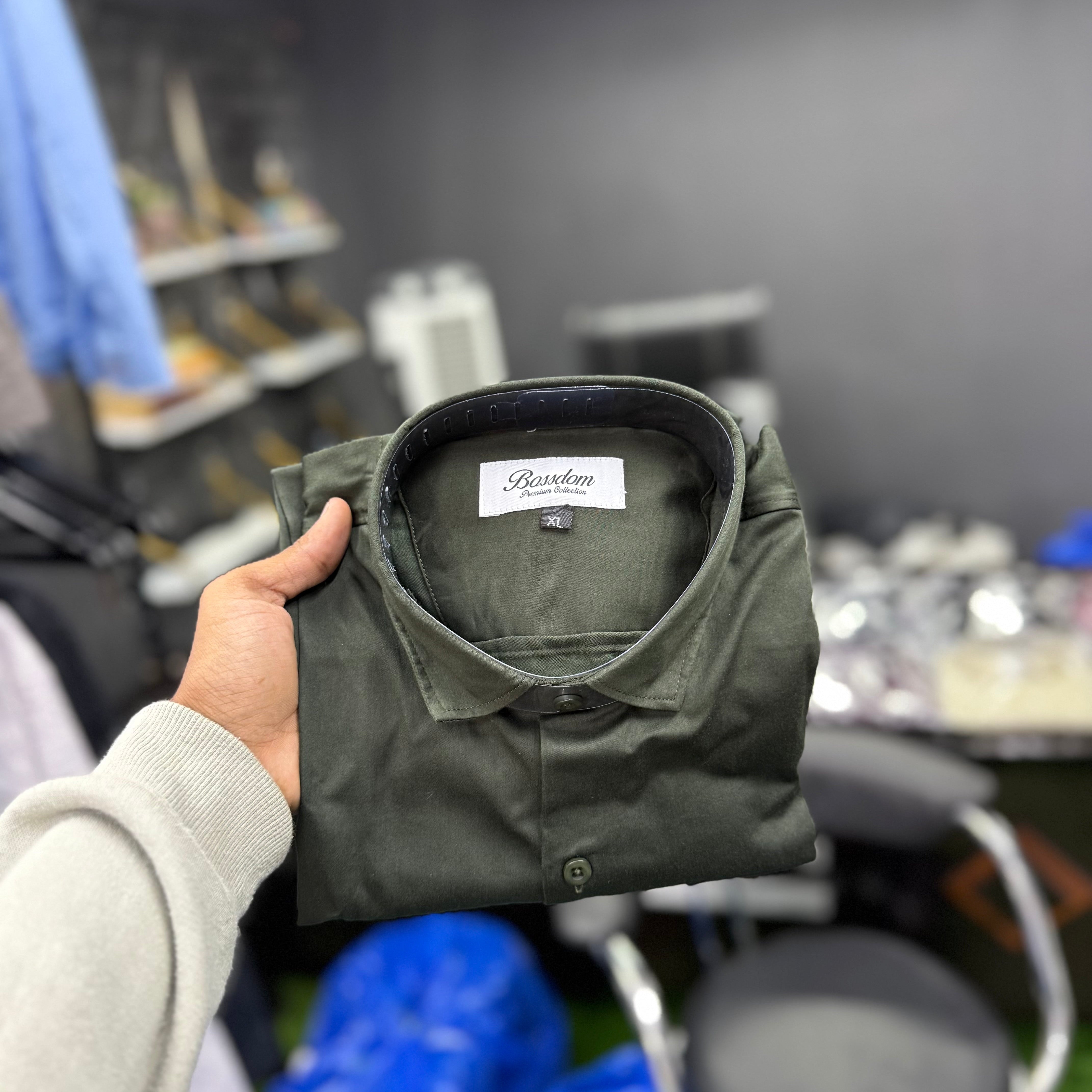 Plain Dark Green Shirt