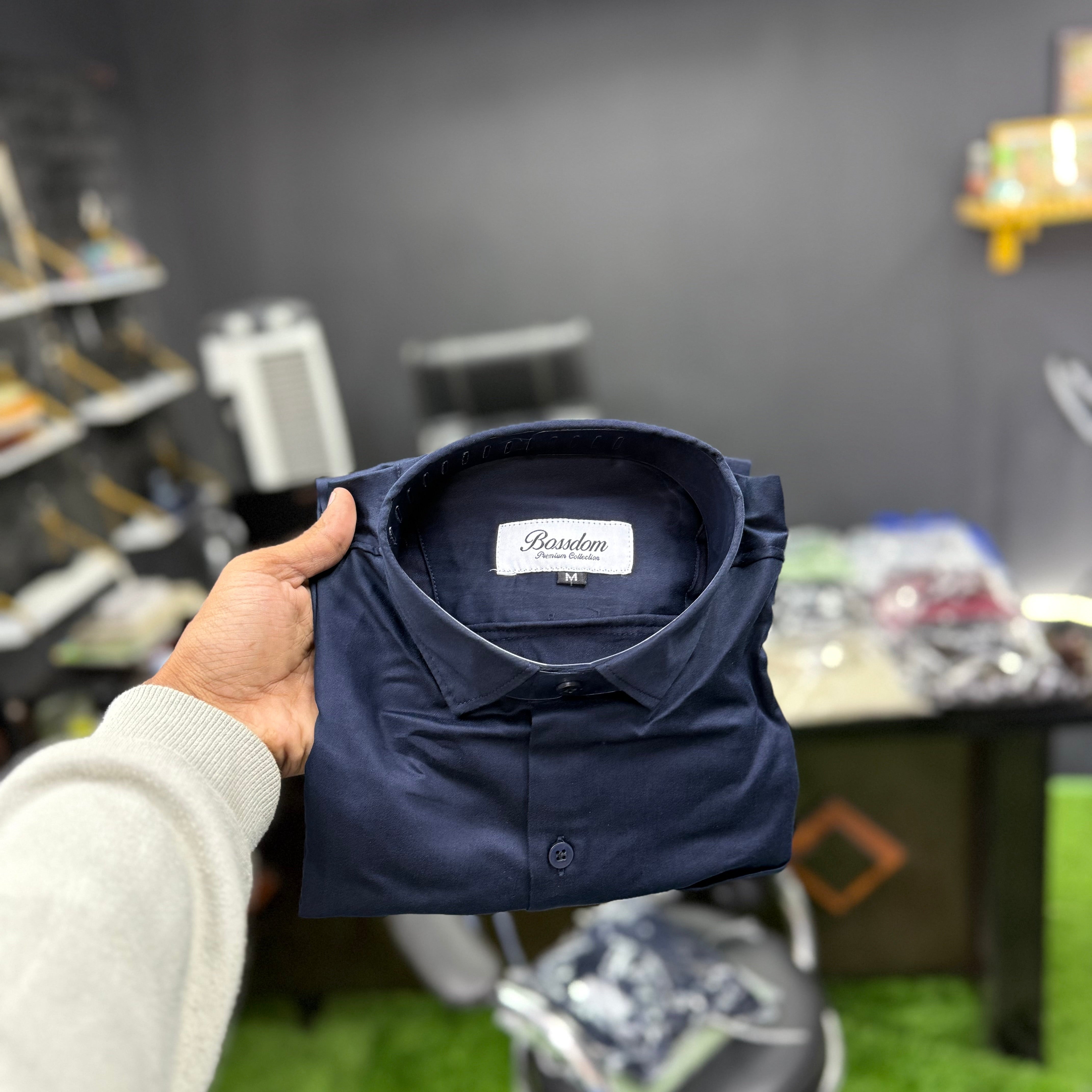 Plain Navy Blue Shirt
